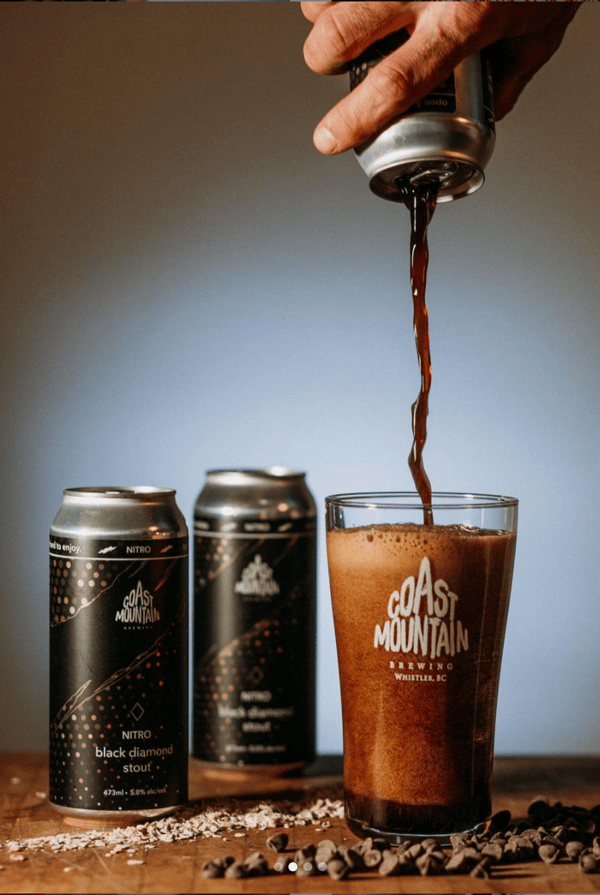 Nitro Black Diamond Stout | Coast Mountain Beer | Summit Labels 