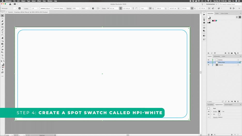 Summit Labels- TUTORIAL - Creating a White Plate - Color